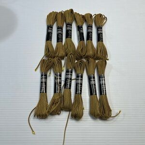 12 Skeins Needloft Plastic Canvas Craft Cord #28 Orange & Black - NEW